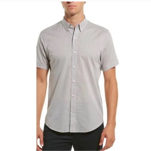 Theory Coppolo Drott Button Front Short Sleeve Shirt - Picture 1 of 9
